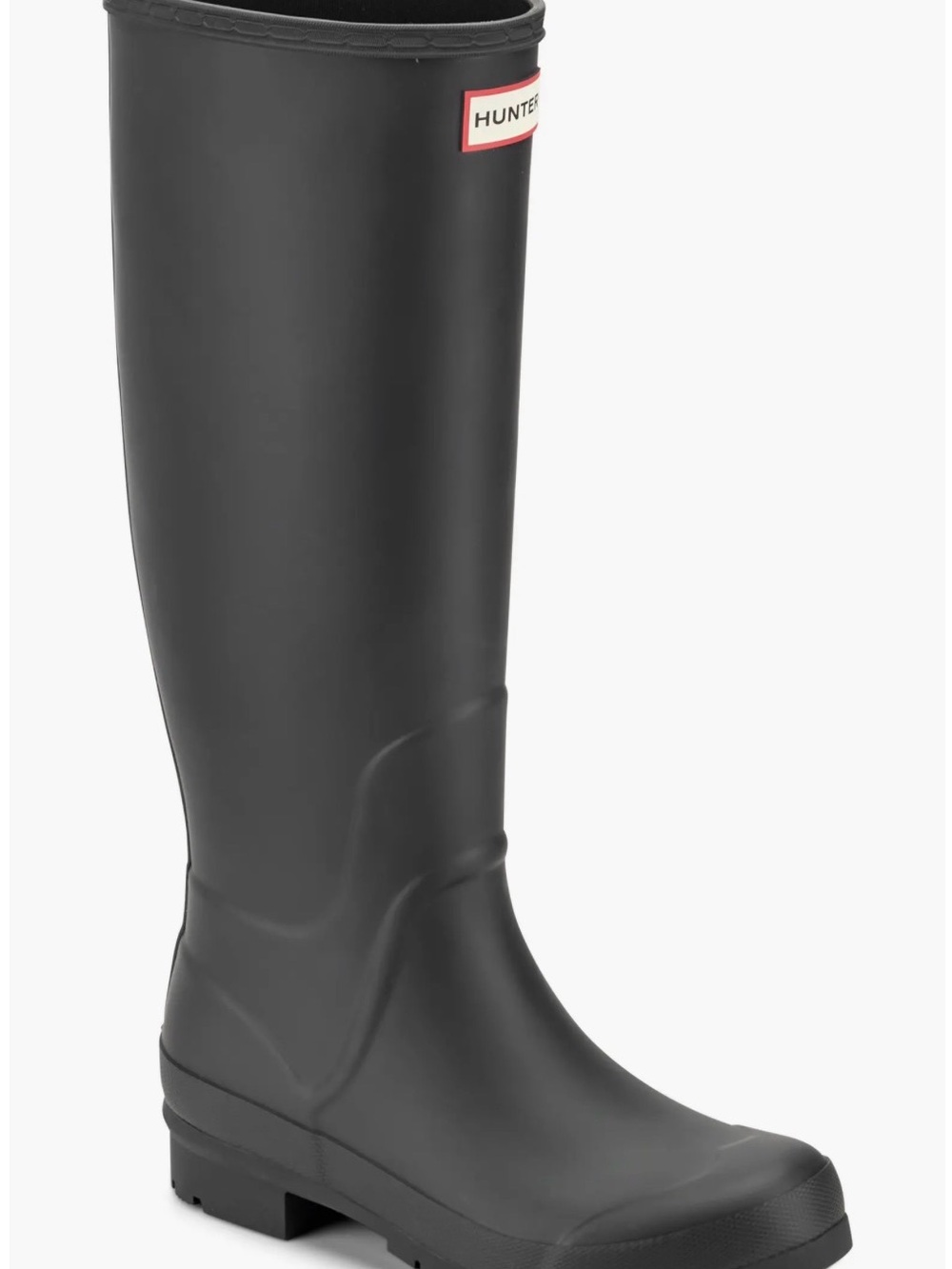 Hunter Women's Matte Black Tall Rubber Rain Boots